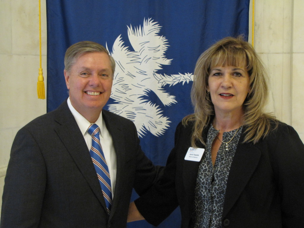 Senator Lindsey Graham and SCPA President Janis Feazelle